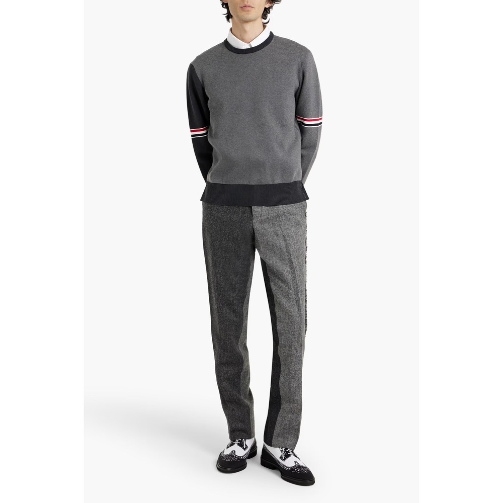 Thom Browne Tapered two tone Gray Wool Tweed Pants Size 3